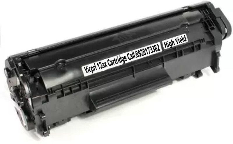 VICPRI 12A X / Q2612A X Toner Cartridge Compatible For Use in Laserjet 1010, 1012, 1015, 1018, 1020, 1022, 1022n, M1005 , M1319f, 3015, 3020 AIO, 3030 AIO, 3050 AIO, 3050z AIO, 3052 AIO, 3055 Black Ink Cartridge