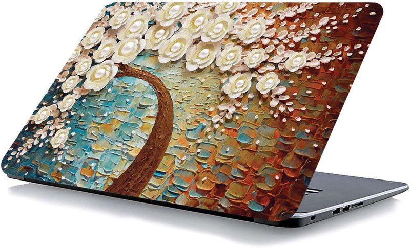 qth FLORAL LAP-3479 VINYL Laptop Decal 15.6