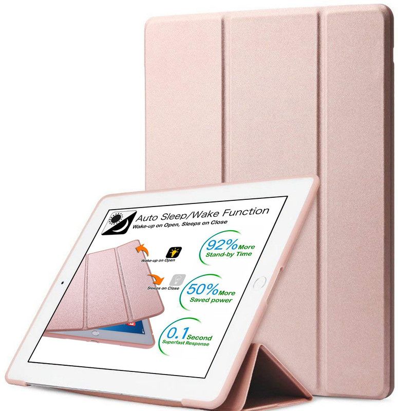 DuraSafe Cases Front & Back Case for iPad PRO 9.7 2016 [ PRO 9.7 Inch ] Ultra Slim Smart Auto Sleep/Wake with Honeycomb TPU Back Case  (Gold, Shock Proof, Pack of: 1)