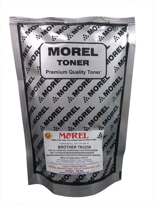 MOREL TN3250 TONER POWDER FOR USE IN Brother HL-5340D / 5350DN / 5370DN / 5380DW / MFC-8370DN / 8380DN / 8480DN / 8680 / 8690DW / 8880DN / 8890DW / DCP8070D / DCP8080DN / DCP-8085DN PRINTERS PACK OF 1 Black Ink Toner