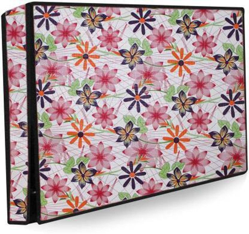 AAVYA UNIQUE FASHION 2 layer dust proof smart LED LCD TV monitor cover for 65 inch LED::LCD::LED Monitor - AUFLED_65inchMultiTwinkleFlower_01  (Multicolor)