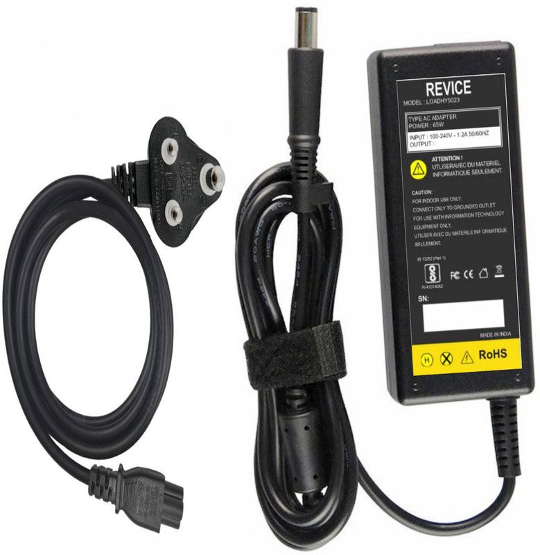 Revice Laptop charger for 65w Latitude charger 510019.5V 3.34A Pin 7.4 x 5.0mm 65 W Adapter  (Power Cord Included)