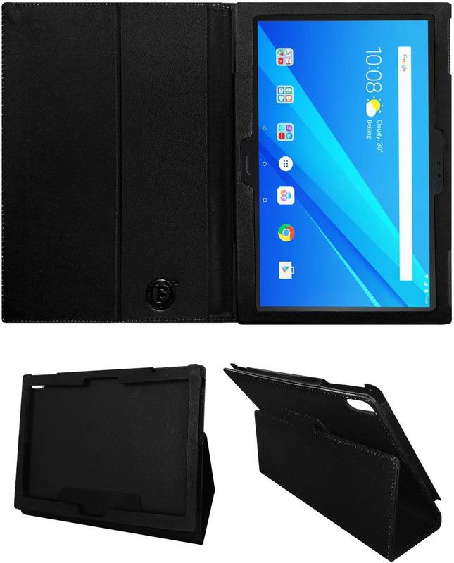 Fastway Flip Cover for Lenovo Tab 4 10.1 inch  (Black, Cases with Holder, Pack of: 1)