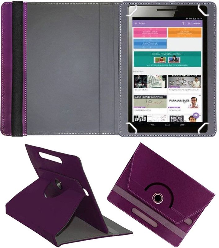 Fastway Flip Cover for Lenovo 7 Inch Byju  (Purple, Cases with Holder)