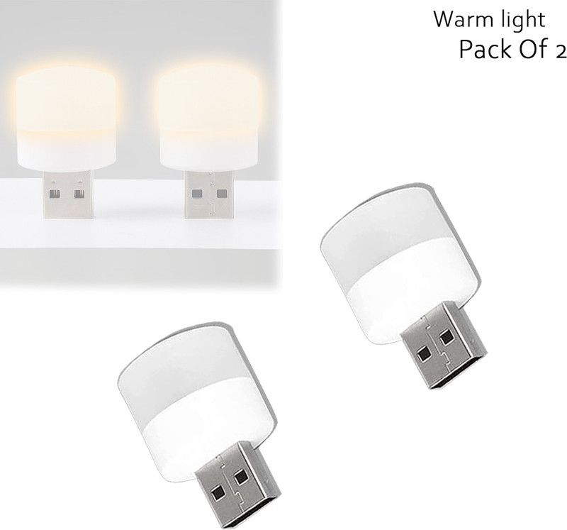 ANY KART Usb Mini Led Night Light Lightweight compact size Led Usb Bulb for car, Indoor, Outdoor, Reading, Sleep Led Light  (White)