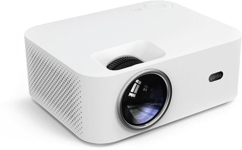 WANBO X1 (New Improved) Android 9 Projector Native 1080P 350 ANSI lumens WiFi/BT (3300 lm / 1 Speaker / Wireless / Remote Controller) Portable Projector  (White)