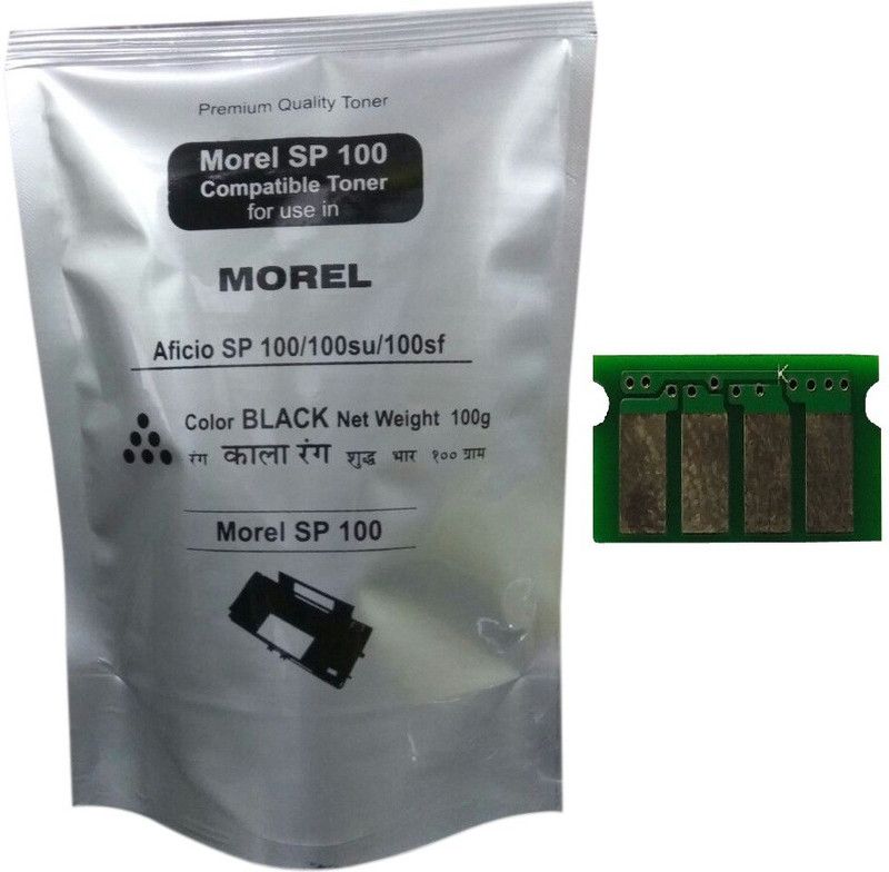 MOREL Toner Powder 100 GMS with CHIP for USE in RICOH 3400/3410 / 3500/3510 Printer Black Ink Toner