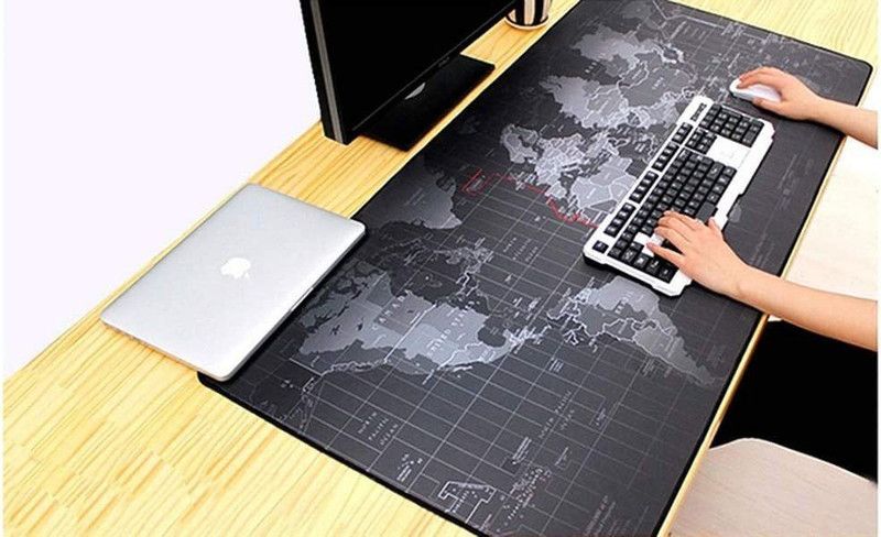 Hasenterprise Large Extended Mouse Pad, Desktop, Keyboard Operating Experience 78 x 30 cm Mousepad  (Black)