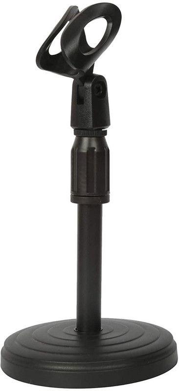 Dilurban Adjustable Metal Tripod Desktop Mini Stand for Microphone Table Mic Conference Recording Audio and Karaoke Singing (Black) mic stands Microphone Stand  (Black)