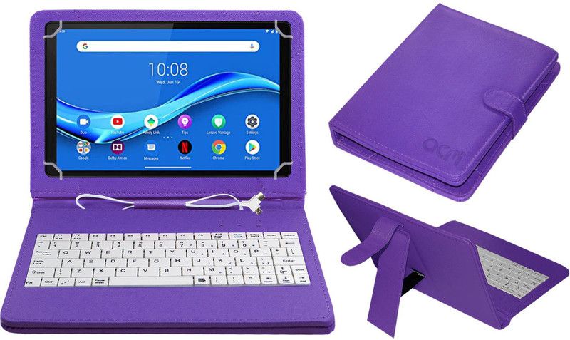 ACM Keyboard Case for Lenovo Tab M10 Fhd Plus (2nd Gen)  (Purple, Cases with Holder, Pack of: 1)