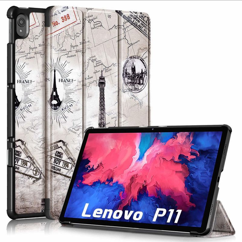 Proelite Flip Cover for Lenovo Tab P11/P11 PLUS  (Beige, Black, Hard Case, Pack of: 1)