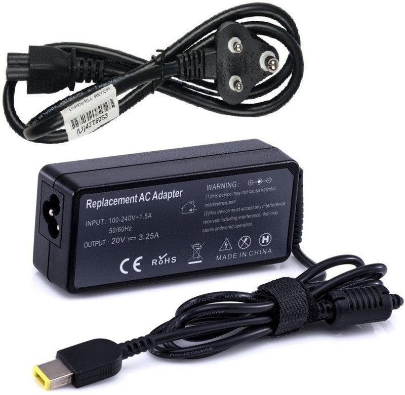 Laplogix 65W 20V 3.25A USB Type Pin Laptop Charger For Lenovo YOGA 730-15IWL 65 W Adapter  (Power Cord Included)