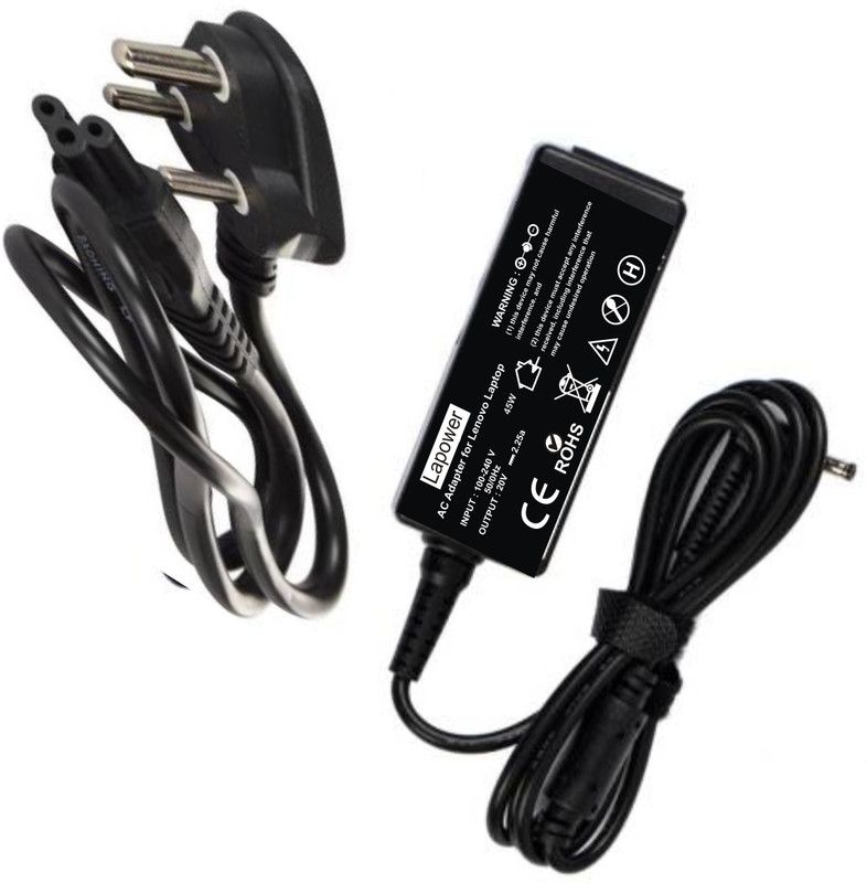 Lapower L_novo 100-15IBY 45w 2.25a New Slim Pin 45W Laptop Charger Adapter (Power Cord Included) 45 W Adapter  (Power Cord Included)