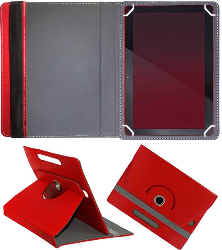 Fastway Flip Cover for iBall Nova 10.1-inch Entertainment 4G Tablet  (Red, Cases with Holder, Pack of: 1)