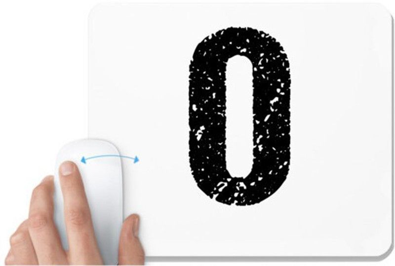 UDNAG White Mousepad 'Alphabet | O' for Computer / PC / Laptop [230 x 200 x 5mm] Mousepad  (White)