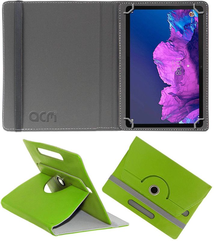 ACM Flip Cover for Lenovo Tab P11 Plus  (Green, Cases with Holder, Pack of: 1)