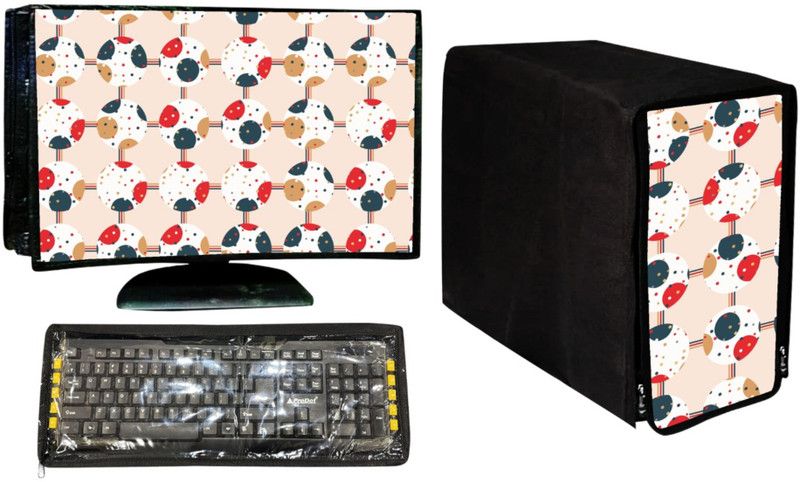 RANBOW for 19 inch Computer Monitor, Keyboard (8*18 Inch) and CPU (7.5*18*16 Inch) - CC-19-IN-FOOTBALL_P1  (Brown)
