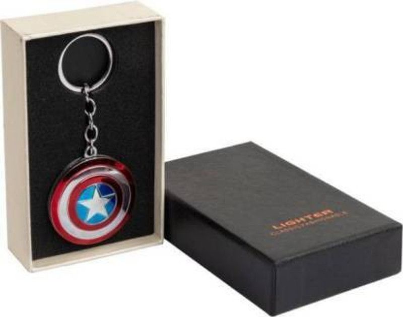 Triangle Ant Captain America USB Lighter Captain America USB Lighter Silver Cigarette Lighter  (Blue)