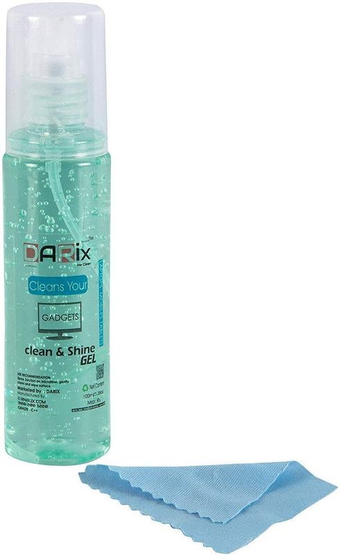 dhi RNAUX Clean & Shine Gel Multi-Purpose LCD Cleaning Kit, Liquid Solution with Cloth to Clean Mobile/Laptop Screen, Computer, Tab, LCD Display, Camera for Computers, Gaming, Laptops, Mobiles  (Cleaning Spray Gel 1/100ML)