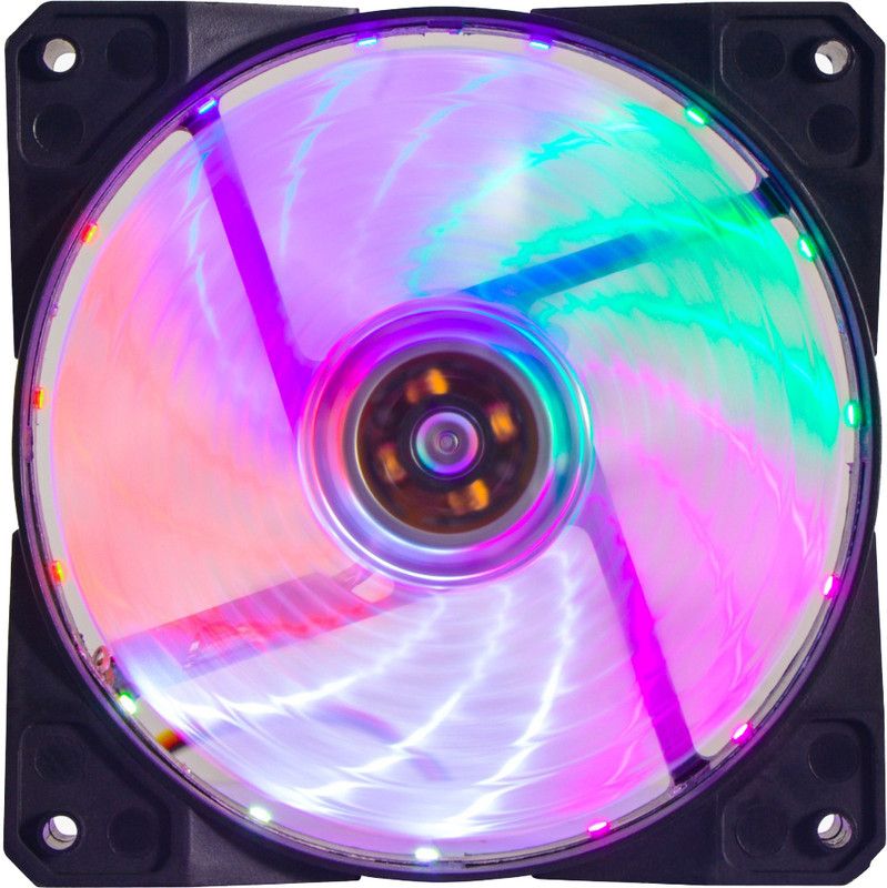 ENTWINO CPU/Cabinet's LED / RGB Fan, Colorful Cooling Fan For Gaming PC Cabinet Cooler  (Black)