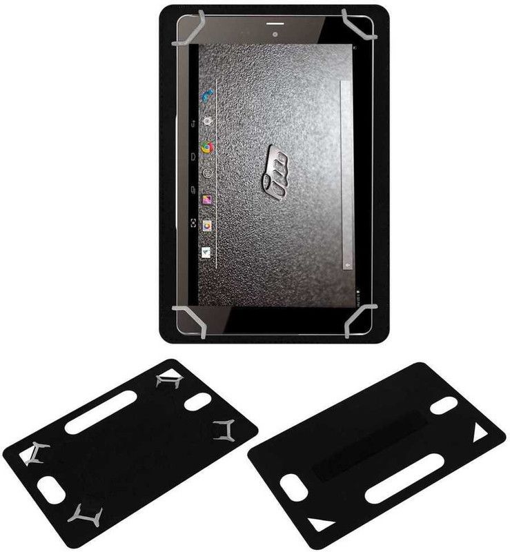ACM Back Cover for Micromax Canvas Tab P666 8 inch Back Hand Leather Case  (Black, Grip Case, Pack of: 1)
