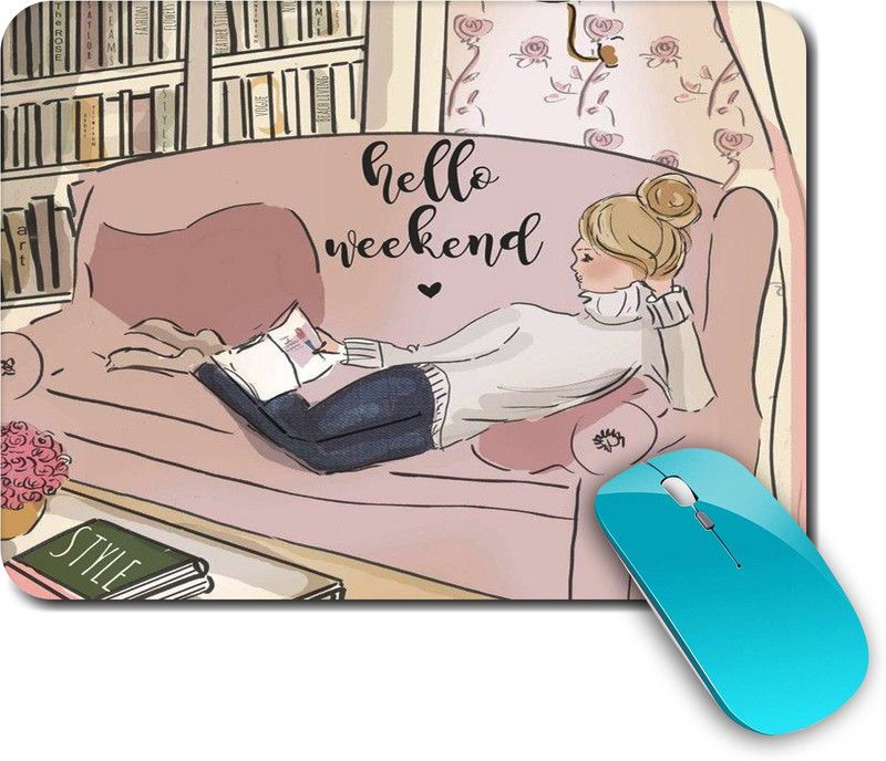 whats your kick Book Reading | Study | Books | Library |Creative | Printed Mouse Pad/Designer Waterproof Coating Gaming Mouse Pad For Computer/Laptop (Multi15) Mousepad  (Multicolor)