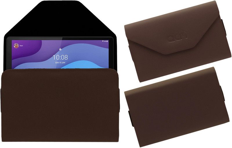 ACM Pouch for Lenovo Tab M10 Hd Gen 2 Lte  (Brown, Cases with Holder, Pack of: 1)