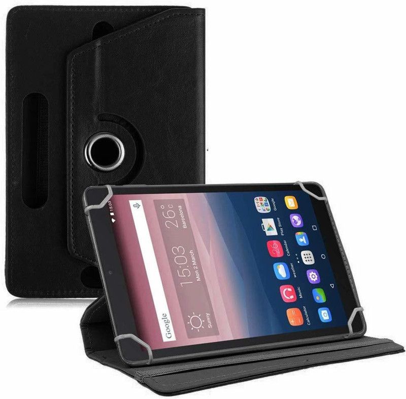 TGK Flip Cover for Alcatel One Touch Pixi 3 10 Inch Tablet with Rotating leather Stand Case  (Black, Shock Proof, Pack of: 1)