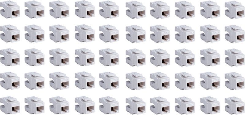 D-Link Cat6 I/O RJ45 UTP Keystone Jack - Pack of 50 Network Interface Card  (White)