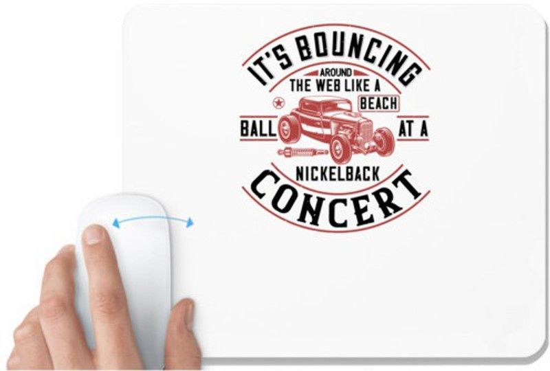 UDNAG White Mousepad 'Hot Rod Car | It's bouncing around the Web like a beach ball at a Nickelback concert' for Computer / PC / Laptop [230 x 200 x 5mm] Mousepad  (White)