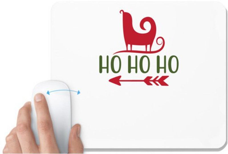 UDNAG White Mousepad 'Christmas | Ho ho ho' for Computer / PC / Laptop [230 x 200 x 5mm] Mousepad  (White)
