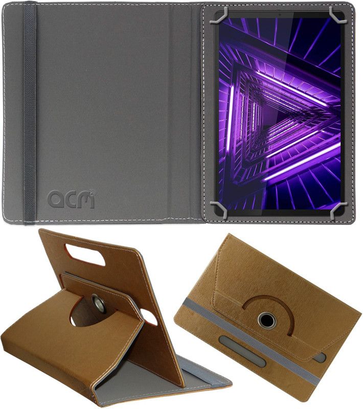 ACM Flip Cover for Lenovo Tab M10 Fhd Plus 2Nd Gen Tb-X606F 10.3  (Gold, Cases with Holder, Pack of: 1)