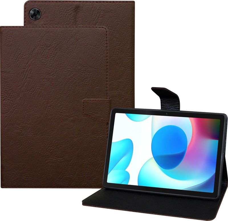 Flipkart SmartBuy Flip Cover for Realme Pad 4 10.4 inch Tablet  (Brown, Dual Protection, Pack of: 1)
