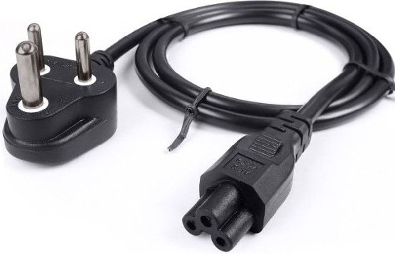 POZUB Power Cord 2 m High Quality Laptop Power Cable Compatible with Laptop Charger Cable Adapter  (Compatible with Laptop, Video Games / Printers / LCD/ Monitors Game Console, scanners, LED TV, Black, One Cable)