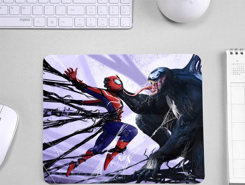 InkWynk Spiderman Vs Venom Printed Rubber Grip Laptop Mousepad  (Multicolor)
