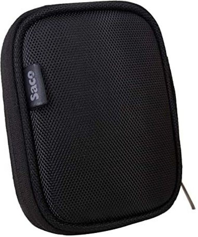Saco Flip Cover for 2.5inch Portable Hard Drive Pouch  (Black, Hard Case, Pack of: 1)