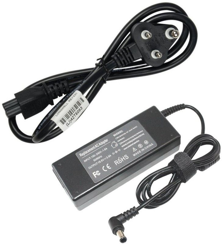 Laplogix 75W 19.5V 3.9A Pin Size 6.5X4.4MM Charger Designed For Sony VAIO SVE15125CNB 75 W Adapter  (Power Cord Included)