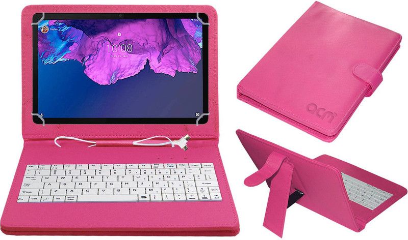 ACM Keyboard Case for Lenovo Tab P11 Plus  (Pink, Cases with Holder, Pack of: 1)