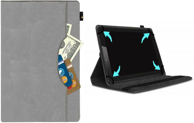 WHITBULL Flip Cover for Huawei MediaPad M3 Lite 10 (10.1 Inch)  (Grey, Grip Case, Pack of: 1)