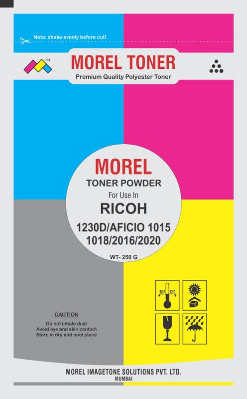 MOREL Toner Powder 1230D for use in Ricoh Aficio 1015 / 1018 / 2016 / 2020 Photocopier Black Ink Toner