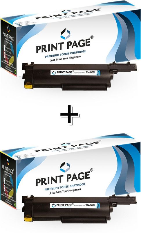 Print Page TN-B021 Toner Cartridge (Pack of 2) Black - Twin Pack Ink Toner