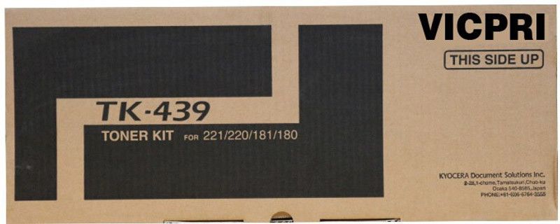 VICPRI TK 439 Toner Cartridge Kyocera 180/181/220/221. Black Ink Toner