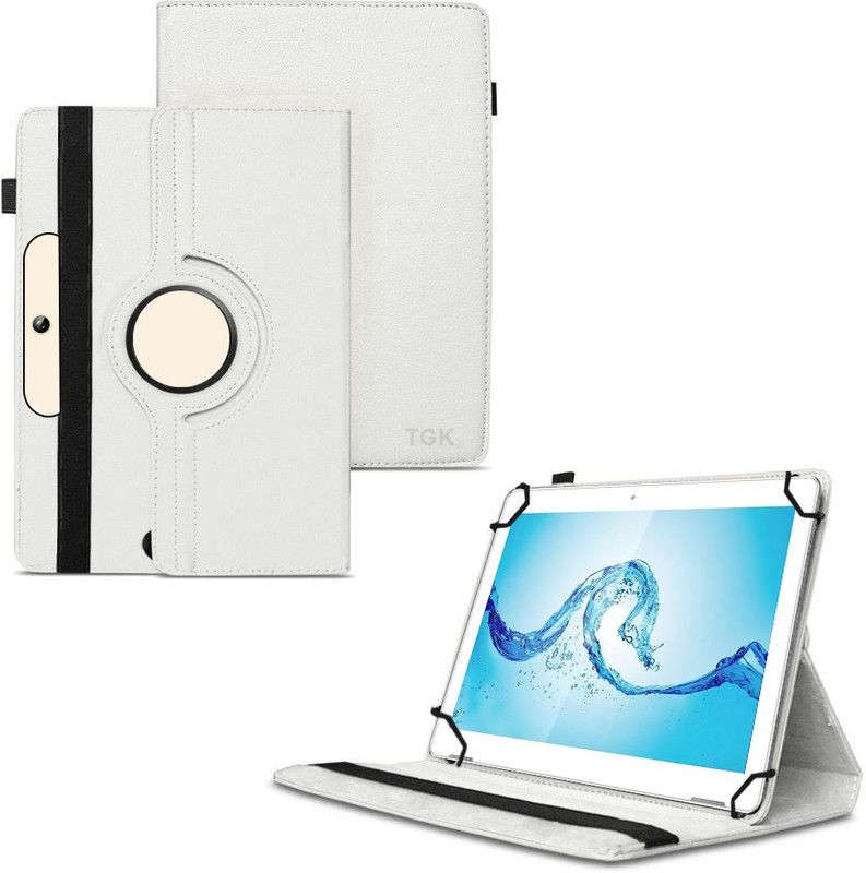 TGK Flip Cover for Acer One 10 T8-129L Tablet 10.1 Inch  (White, Cases with Holder, Pack of: 1)
