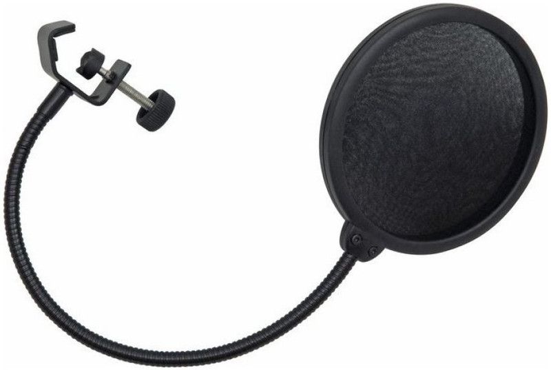MX Pop Filter Studio Microphones stand Swivel Mount Flexible Gooseneck holder Microphone Holder  (Black)