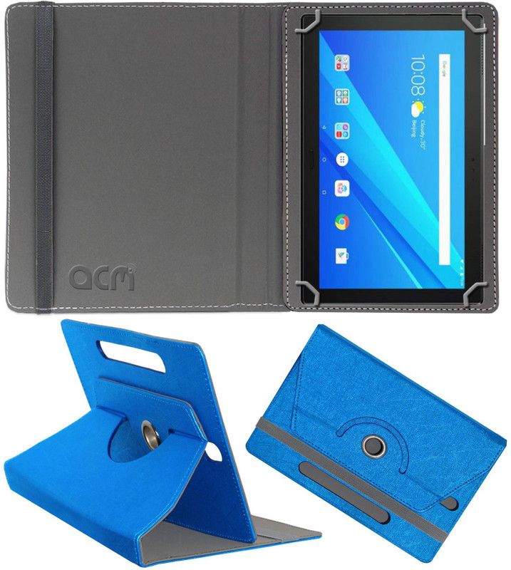 ACM Flip Cover for Lenovo Tab 4 10 Plus X704L  (Blue, Cases with Holder)