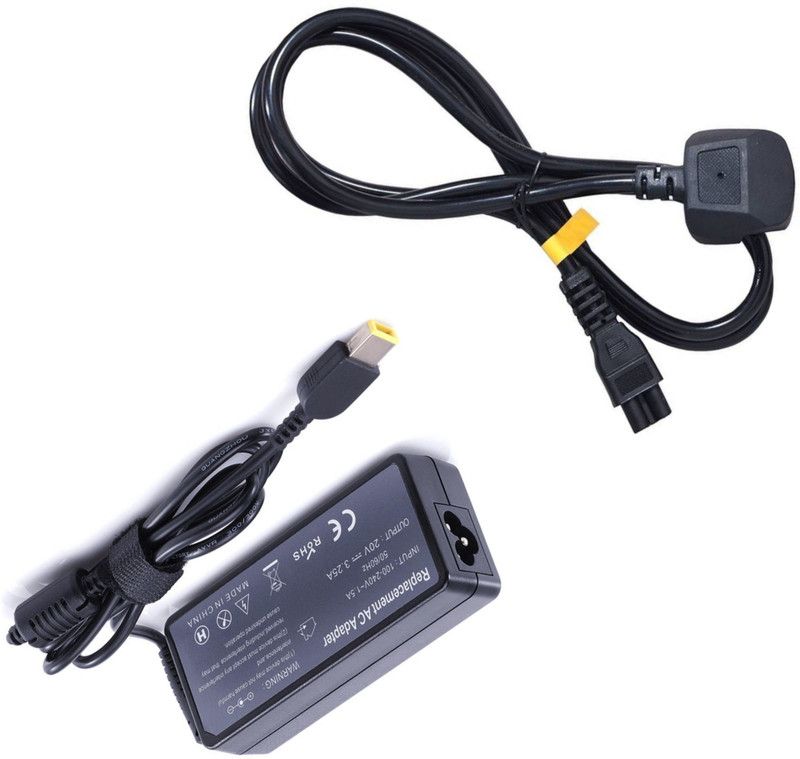 VGTECH Laptop adapter Compatible with Edge E540 20C6008VUS/T440S 20AR001BGE/X240 20AM0014PB 65 W Adapter  (Power Cord Included)