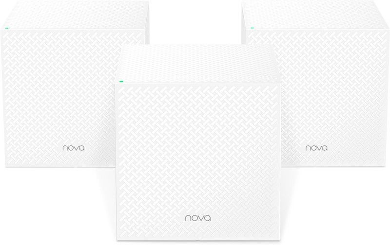 TENDA MW12 AC2100 Tri-Band Whole Home Mesh Wi-Fi System, 3 Gigabit Ports, 6000sq² Wi-Fi Coverage, Easy Set Up, Work with Amazon Alexa, Router and Wi-Fi Booster Replacement (Pack of 3) 2100 Mbps Mesh Router  (White, Tri Band)