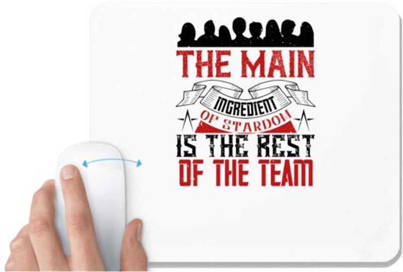 UDNAG White Mousepad 'Team Coach | The main ingredient of stardom is the rest of the team' for Computer / PC / Laptop [230 x 200 x 5mm] Mousepad  (White)