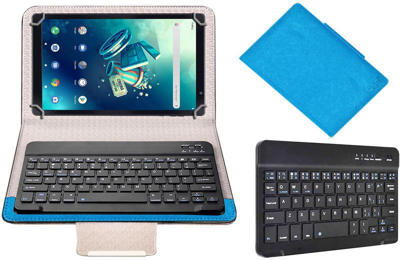 ACM Keyboard Case for Iball Itab Moviez 10.1  (Blue, Cases with Holder)