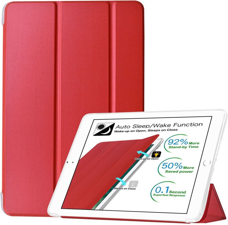 DuraSafe Cases Flip Cover for iPad PRO 11 Inch 2nd [ PRO 11 2020 2 Gen ][ A2228 A2068 A2230 A2231 ] Soft Transparent Back Case  (Red, Dual Protection, Pack of: 1)